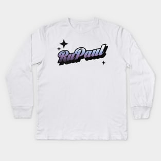 RuPaul - Retro Classic Typography Style Kids Long Sleeve T-Shirt